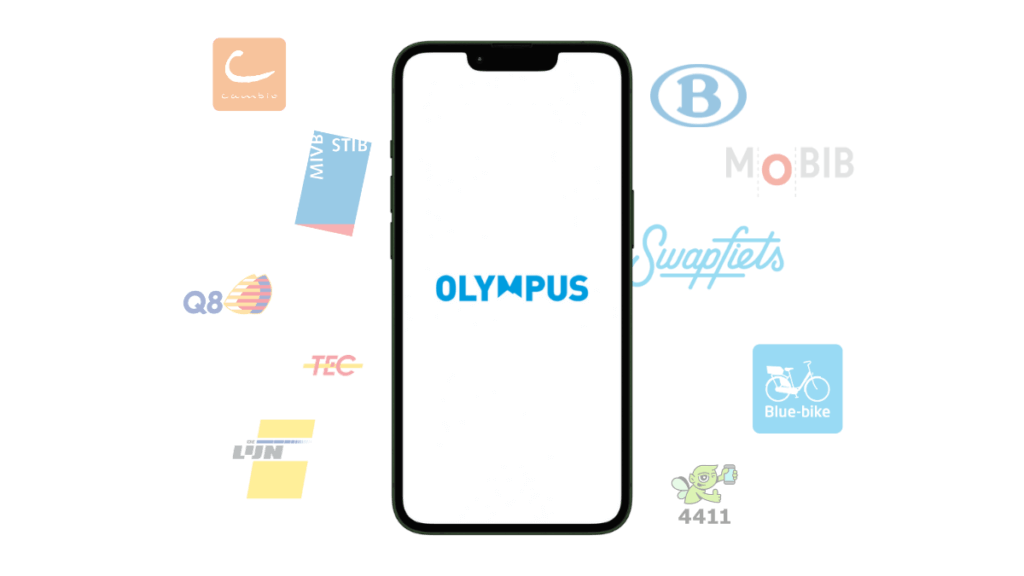 De Olympus-app met meer dan 30 mobiliteitsdiensten