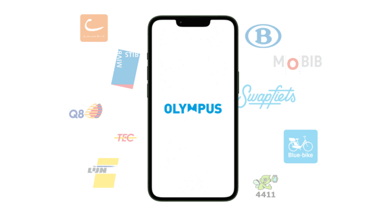 De Olympus-app met meer dan 30 mobiliteitsdiensten